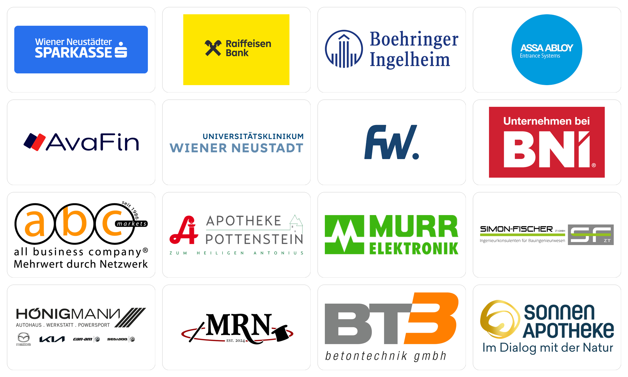 Logo-Wand: Einige unserer Kunden